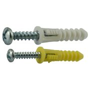 Midwest Fastener #6 to #12 Pan Head Ribbed Plastic Anchor Kit with Screws 100PK 51197